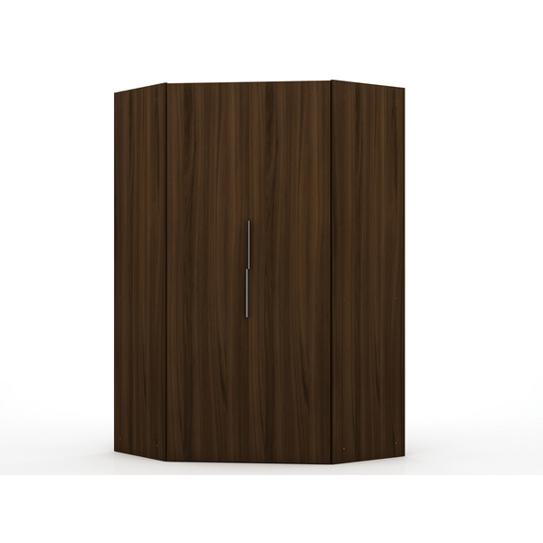 Manhattan Comfort Mulberry 2.0 Corner Wardrobe Closet, Brown 115GMC5